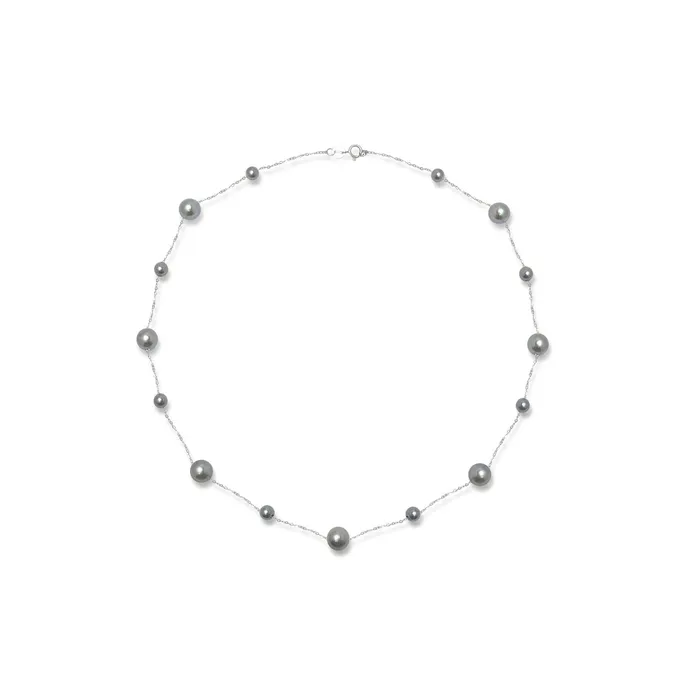 18K Solid Gold Akoya Madama Pearl Necklace KN00074 Pearly Lustre Necklaces