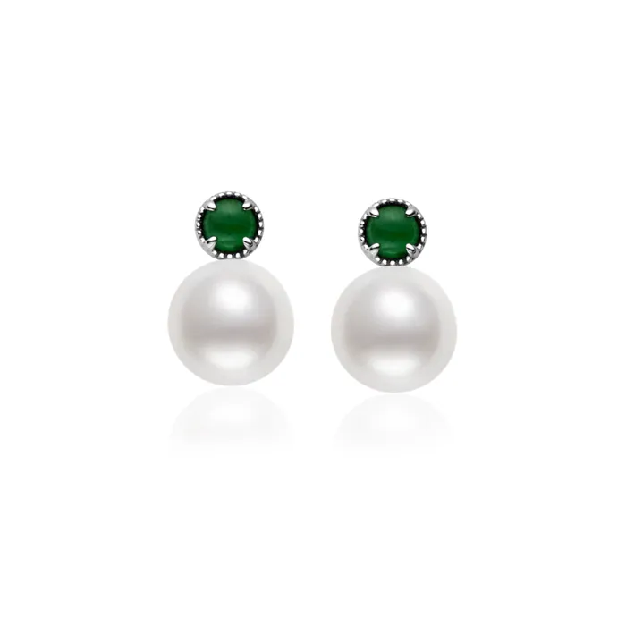 18K Solid Gold Top Grading Freshwater Pearl Earrings KE00220 Pearly Lustre Earrings 18K Solid Gold Top Grading Freshwater Pearl Earrings KE00220 Pearly Lustre Earrings