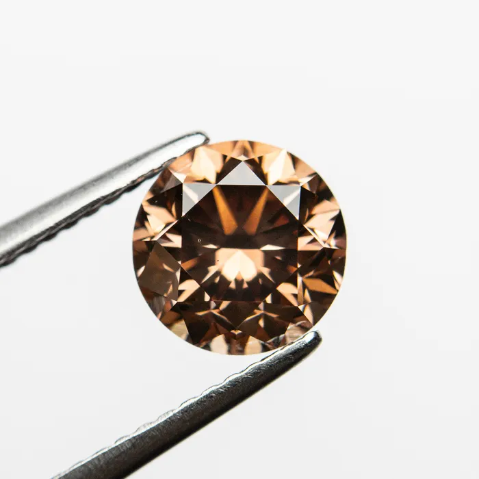 200ct 751x742x532mm GIA VS2 Fancy Deep PinkBrown Round Brilliant 2416501 Misfit Diamonds Rings