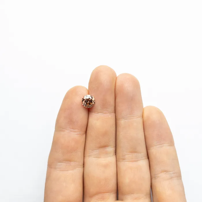 200ct 751x742x532mm GIA VS2 Fancy Deep PinkBrown Round Brilliant 2416501 Misfit Diamonds Rings