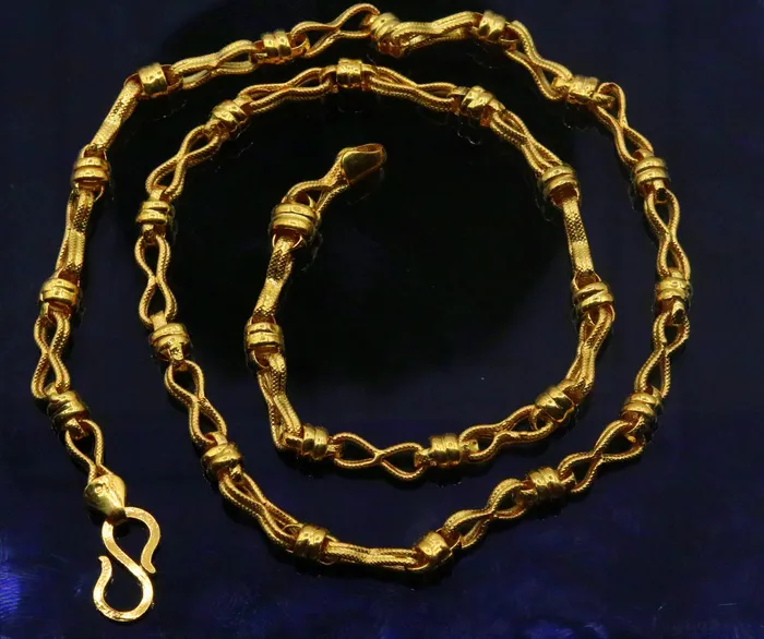 22kt certified hallmarked unique antique design handmade link chain unisex gifting jewelry ch191 TRIBAL ORNAMENTS Rings 22kt certified hallmarked unique antique design handmade link chain unisex gifting jewelry ch191 TRIBAL ORNAMENTS Rings