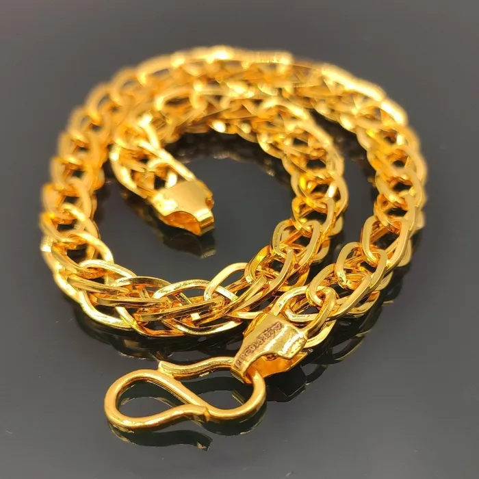 22kt yellow gold handmade amazing design unisex bracelet flexible chain bracelet wheat chain stylish bracelet gifting jewelry gbr41 TRIBAL ORNAMENTS Bracelets