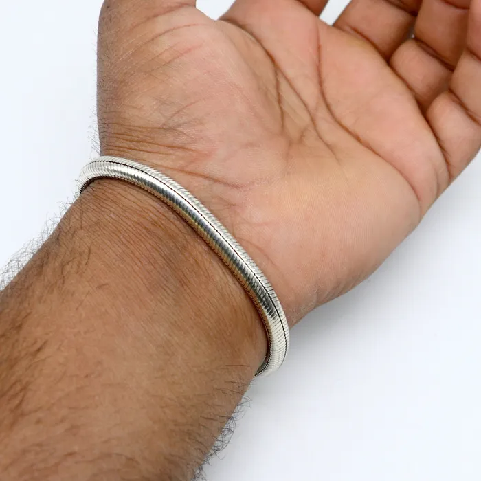 55mm 925 sterling silver handmade snake chain bracelet D shape chain bracelet half round snake chain bracelet stylish jewelry sbr261 TRIBAL ORNAMENTS Bracelets 55mm 925 sterling silver handmade snake chain bracelet D shape chain bracelet half round snake chain bracelet stylish jewelry sbr261 TRIBAL ORNAMENTS Bracelets