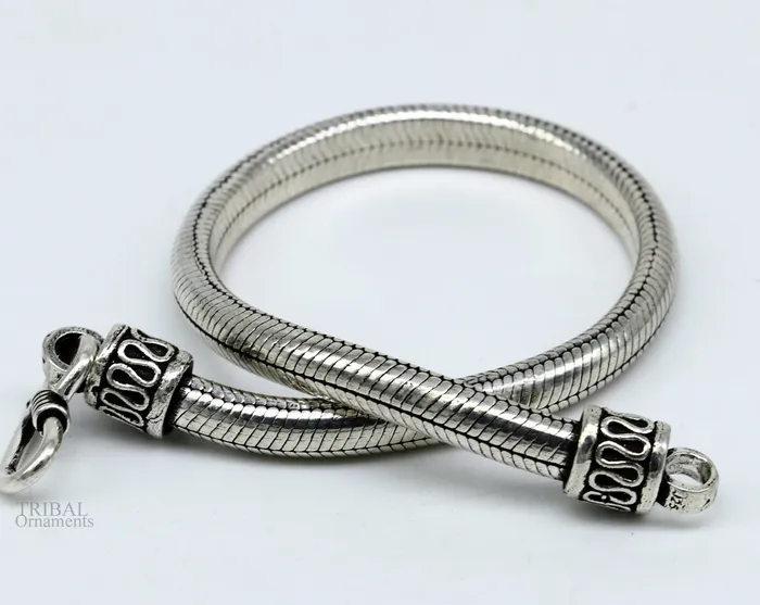 55mm 925 sterling silver handmade snake chain bracelet D shape chain bracelet half round snake chain bracelet stylish jewelry sbr261 TRIBAL ORNAMENTS Bracelets