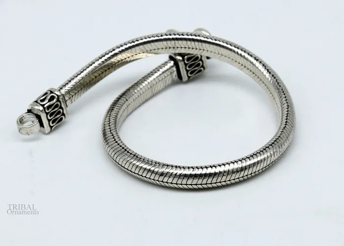 55mm 925 sterling silver handmade snake chain bracelet D shape chain bracelet half round snake chain bracelet stylish jewelry sbr261 TRIBAL ORNAMENTS Bracelets