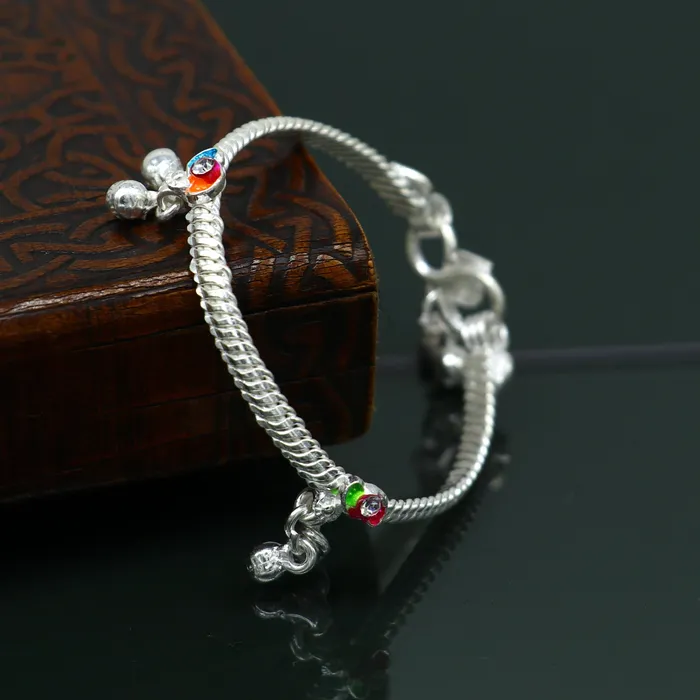5 inches long handmade noisy bells single anklet fabulous baby ankle bracelet tribal style foot bracelet jewelry from India ank353 TRIBAL ORNAMENTS Bracelets
