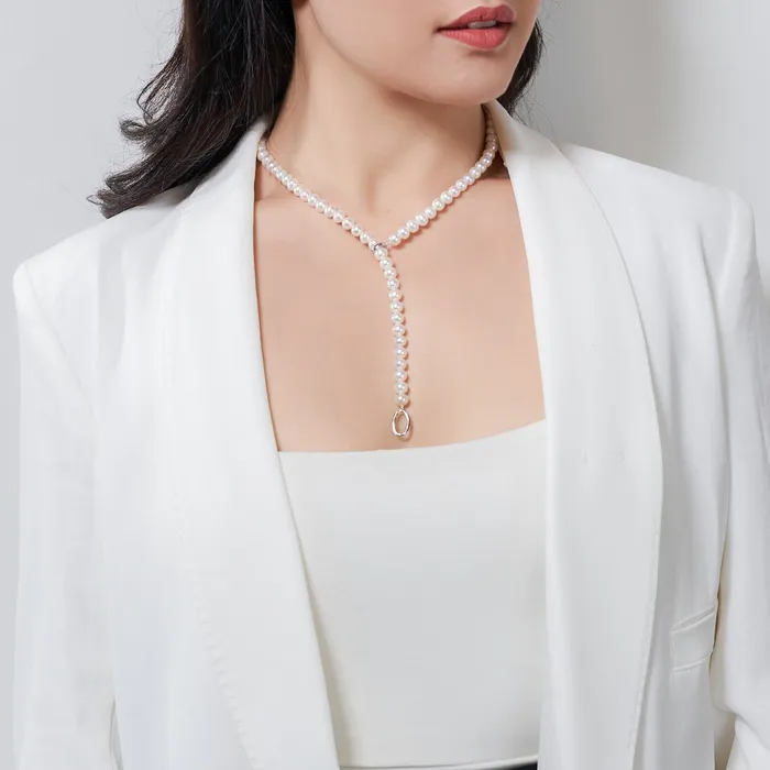 52CM MultiStyle Elegant Freshwater Pearl Necklace WN00581 Pearly Lustre Necklaces