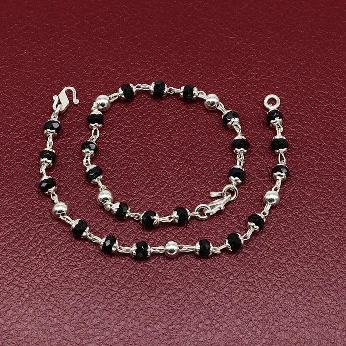 925 sterling silver customized black beads Nazariya bracelet protect from evil eyes new born baby bracelet stylish jewelry india bbr14 TRIBAL ORNAMENTS Bracelets 925 sterling silver customized black beads Nazariya bracelet protect from evil eyes new born baby bracelet stylish jewelry india bbr14 TRIBAL ORNAMENTS Bracelets