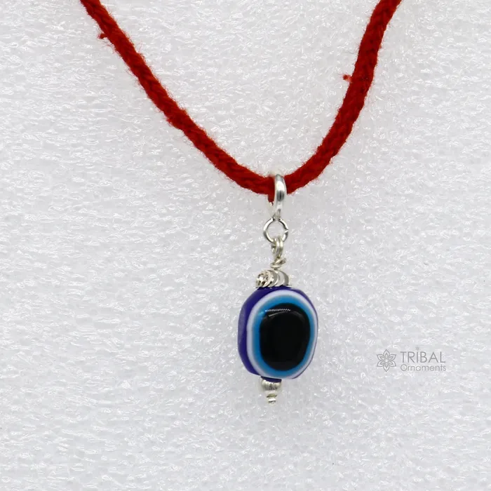 925 Sterling silver evil eye handmade Pendant amazing customized drop dangle evil eyes jewelry for girls kids or babys nsp619 TRIBAL ORNAMENTS Necklaces