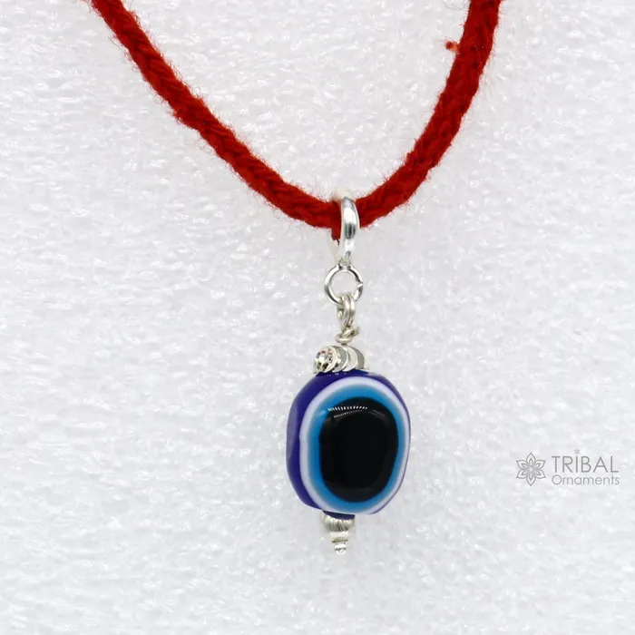 925 Sterling silver evil eye handmade Pendant amazing customized drop dangle evil eyes jewelry for girls kids or babys nsp619 TRIBAL ORNAMENTS Necklaces