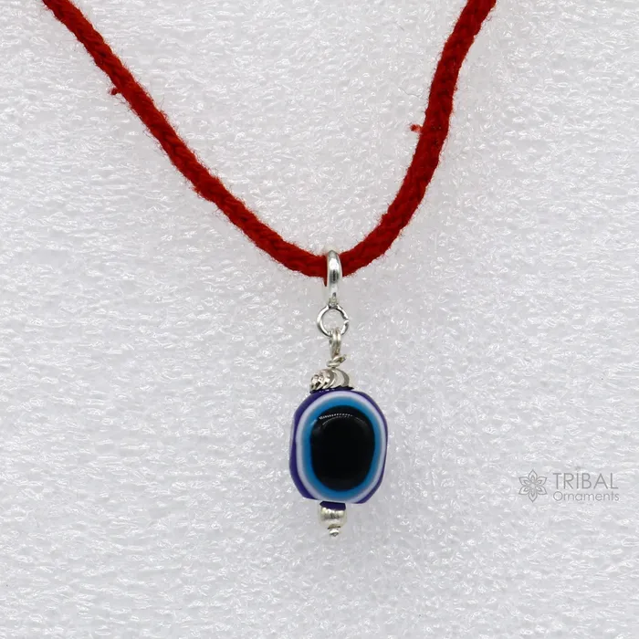 925 Sterling silver evil eye handmade Pendant amazing customized drop dangle evil eyes jewelry for girls kids or babys nsp619 TRIBAL ORNAMENTS Necklaces