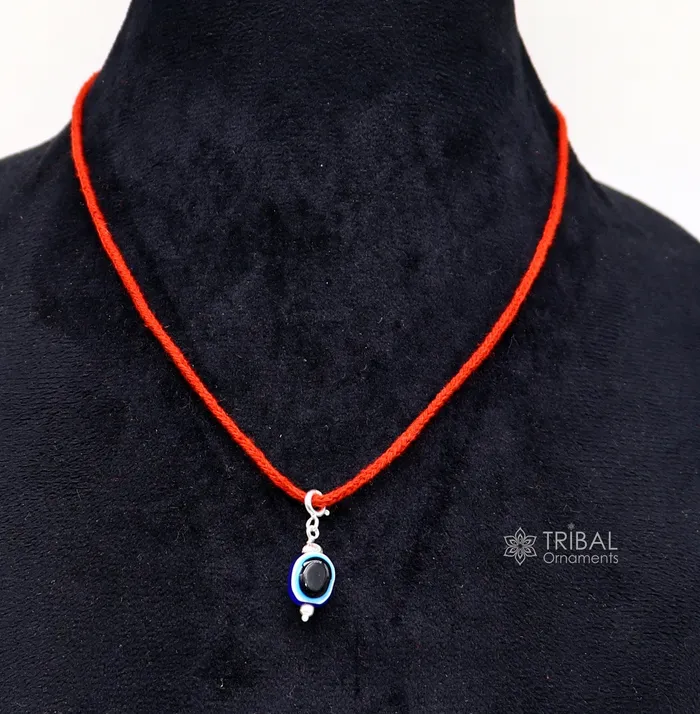 925 Sterling silver evil eye handmade Pendant amazing customized drop dangle evil eyes jewelry for girls kids or babys nsp619 TRIBAL ORNAMENTS Necklaces