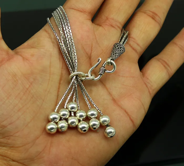 925 sterling silver handmade amazing charm bracelet excellent multi chain customized adjustable jewelry bridesmaid gift jewelry nsbr17 TRIBAL ORNAMENTS Bracelets