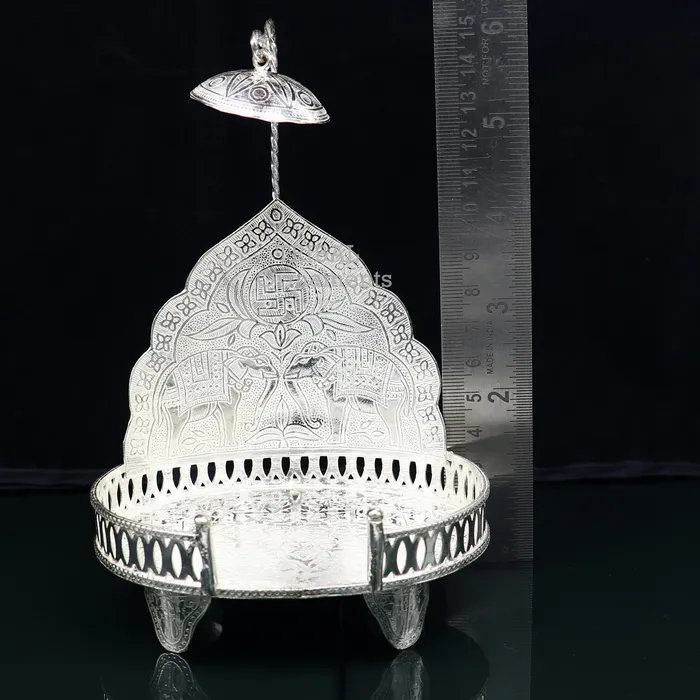 925 sterling silver Handmade Divine Singhasan idol krishna Bal Gopala throne god statues stand chair temple art puja article su801 TRIBAL ORNAMENTS Rings
