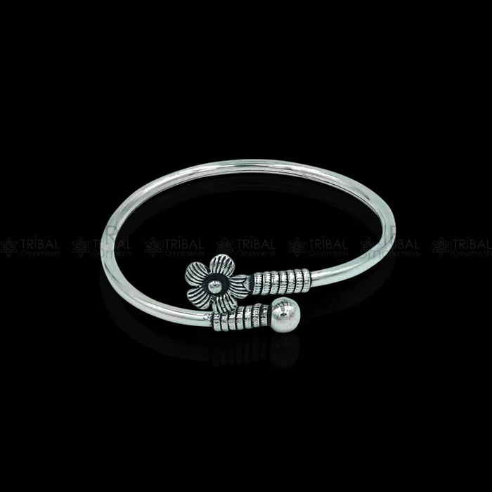 925 sterling silver handmade double flower design stylish kada bangle bracelet tribal jewelry nsk866 TRIBAL ORNAMENTS Bracelets 925 sterling silver handmade double flower design stylish kada bangle bracelet tribal jewelry nsk866 TRIBAL ORNAMENTS Bracelets