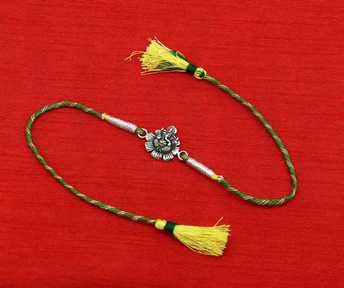 925 sterling silver handmade Ganpati design Rakhi Bracelet amazing stylish gift for Rakshabandhan rk44 TRIBAL ORNAMENTS Bracelets