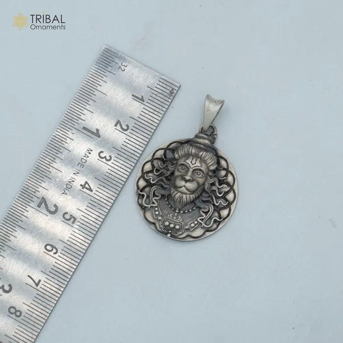 925 sterling silver handmade hanuman balaji Pendant with chain tribal jewellery nsp1009 TRIBAL ORNAMENTS Necklaces 925 sterling silver handmade hanuman balaji Pendant with chain tribal jewellery nsp1009 TRIBAL ORNAMENTS Necklaces