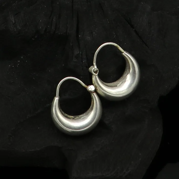 925 sterling silver handmade hoops kundal earring excellent designer fancy daily use hook earring ear wire tribal vintage jewelry s891 TRIBAL ORNAMENTS Earrings