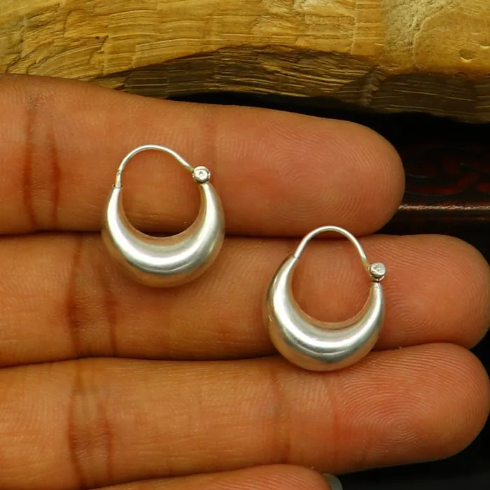 925 sterling silver handmade hoops kundal earring excellent designer fancy daily use hook earring ear wire tribal vintage jewelry s891 TRIBAL ORNAMENTS Earrings