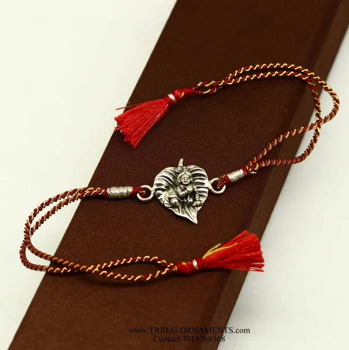 925 sterling silver handmade KRISHNA design Rakhi Bracelet amazing stylish gift for Rakshabandhan rk133 TRIBAL ORNAMENTS Bracelets 925 sterling silver handmade KRISHNA design Rakhi Bracelet amazing stylish gift for Rakshabandhan rk133 TRIBAL ORNAMENTS Bracelets