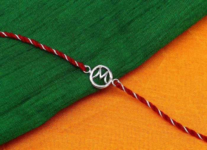 925 sterling silver handmade M letter design Rakhi Bracelet amazing stylish gift for Rakshabandhan rk49 TRIBAL ORNAMENTS Bracelets 925 sterling silver handmade M letter design Rakhi Bracelet amazing stylish gift for Rakshabandhan rk49 TRIBAL ORNAMENTS Bracelets