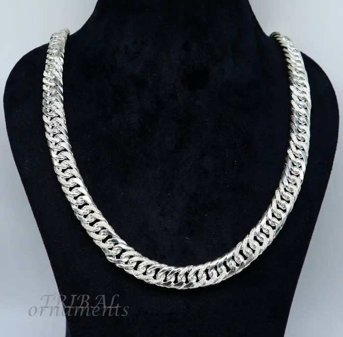 925 sterling silver handmade vintage design link chain solid heavy necklace chain for boys mens wedding gifting jewelry ch162 TRIBAL ORNAMENTS Necklaces 925 sterling silver handmade vintage design link chain solid heavy necklace chain for boys mens wedding gifting jewelry ch162 TRIBAL ORNAMENTS Necklaces