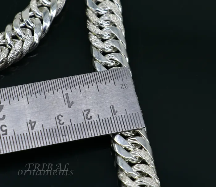 925 sterling silver handmade vintage design link chain solid heavy necklace chain for boys mens wedding gifting jewelry ch162 TRIBAL ORNAMENTS Necklaces