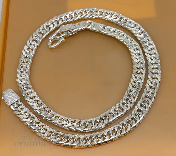 925 sterling silver handmade vintage design link chain solid heavy necklace chain for boys mens wedding gifting jewelry ch162 TRIBAL ORNAMENTS Necklaces