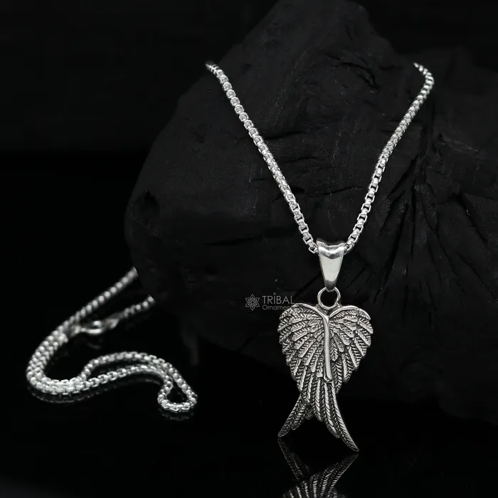 925 sterling silver unique bird wing pendant bird feather pendant silver wing necklace animal jewelry nsp635 TRIBAL ORNAMENTS Necklaces 925 sterling silver unique bird wing pendant bird feather pendant silver wing necklace animal jewelry nsp635 TRIBAL ORNAMENTS Necklaces