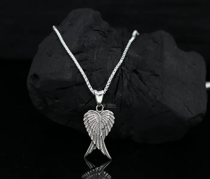 925 sterling silver unique bird wing pendant bird feather pendant silver wing necklace animal jewelry nsp635 TRIBAL ORNAMENTS Necklaces 925 sterling silver unique bird wing pendant bird feather pendant silver wing necklace animal jewelry nsp635 TRIBAL ORNAMENTS Necklaces