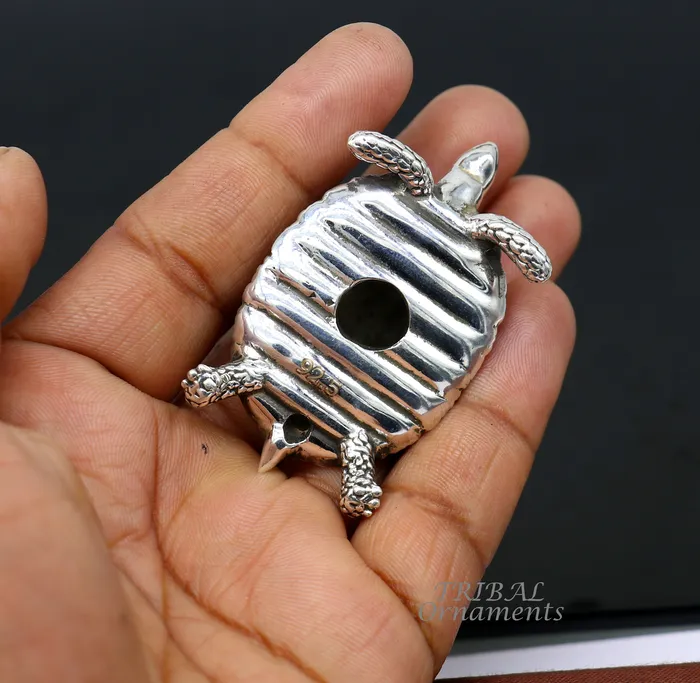 925 Sterling silver vintage antique design small tortoise statue or sculpture best puja article for wealth and prosperity for home art577 TRIBAL ORNAMENTS Necklaces 925 Sterling silver vintage antique design small tortoise statue or sculpture best puja article for wealth and prosperity for home art577 TRIBAL ORNAMENTS Necklaces