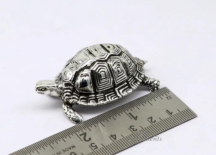 925 Sterling silver vintage antique design small tortoise statue or sculpture best puja article for wealth and prosperity for home art577 TRIBAL ORNAMENTS Necklaces 925 Sterling silver vintage antique design small tortoise statue or sculpture best puja article for wealth and prosperity for home art577 TRIBAL ORNAMENTS Necklaces