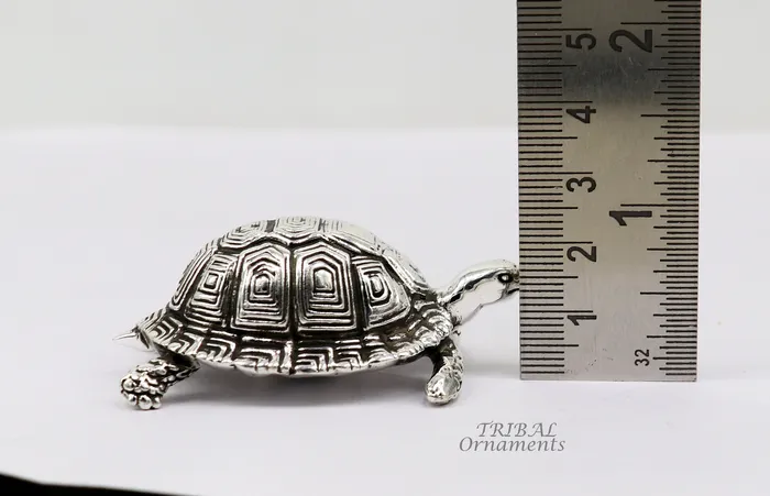 925 Sterling silver vintage antique design small tortoise statue or sculpture best puja article for wealth and prosperity for home art577 TRIBAL ORNAMENTS Necklaces 925 Sterling silver vintage antique design small tortoise statue or sculpture best puja article for wealth and prosperity for home art577 TRIBAL ORNAMENTS Necklaces