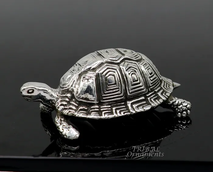 925 Sterling silver vintage antique design small tortoise statue or sculpture best puja article for wealth and prosperity for home art577 TRIBAL ORNAMENTS Necklaces 925 Sterling silver vintage antique design small tortoise statue or sculpture best puja article for wealth and prosperity for home art577 TRIBAL ORNAMENTS Necklaces