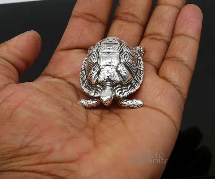 925 Sterling silver vintage antique design small tortoise statue or sculpture best puja article for wealth and prosperity for home art577 TRIBAL ORNAMENTS Necklaces 925 Sterling silver vintage antique design small tortoise statue or sculpture best puja article for wealth and prosperity for home art577 TRIBAL ORNAMENTS Necklaces