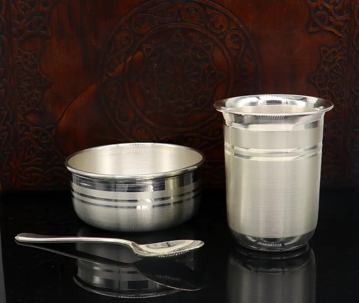999 fine silver water milk glass and bowl silver tumbler silver spoon silver utensils silver baby food utensils silver article sv176 TRIBAL ORNAMENTS Rings