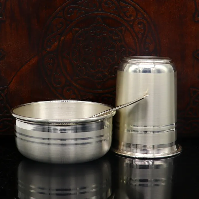999 fine silver water milk glass and bowl silver tumbler silver spoon silver utensils silver baby food utensils silver article sv176 TRIBAL ORNAMENTS Rings
