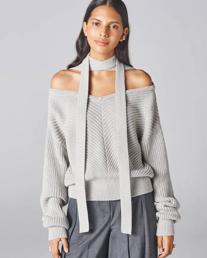 ADEAM Earrings Grey Sora Cardigan ADEAM Earrings Grey Sora Cardigan