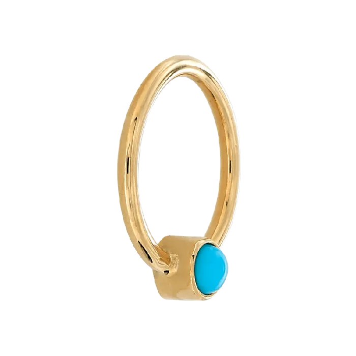Aiyu Jewelry Rings Bezelset Fixed Gem Ring Turquoise