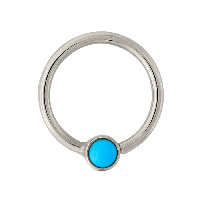 Aiyu Jewelry Rings Bezelset Fixed Gem Ring Turquoise