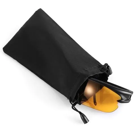 AXgootrades Official Store Rings S292 Black Drawstring Sunglass Case