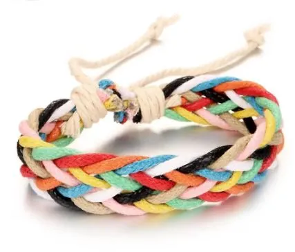 B627 Multi Color Braided Rope Bracelet POLLY Bracelets