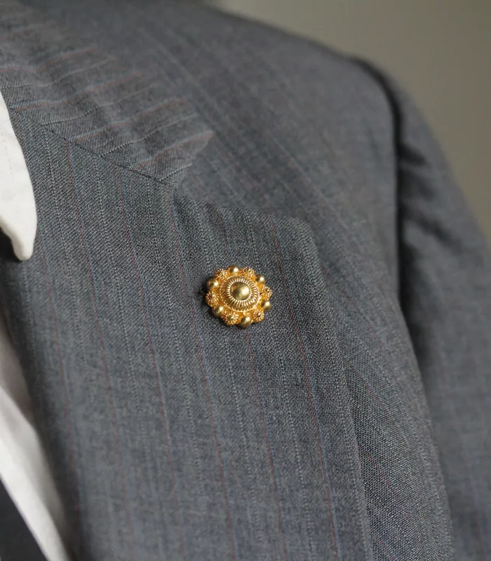 Bernie Suit Lapel Pin AMAMI Earrings