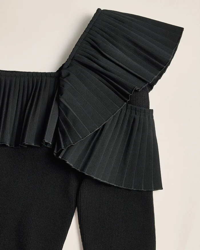 Black Alanis Knit Top ADEAM Rings