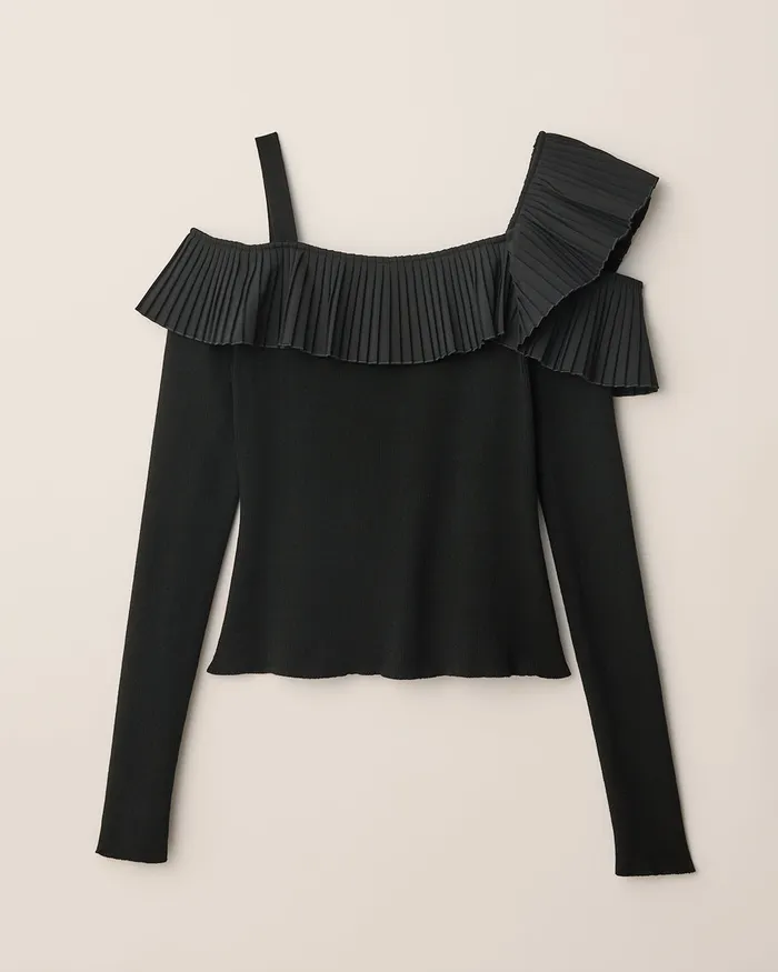 Black Alanis Knit Top ADEAM Rings