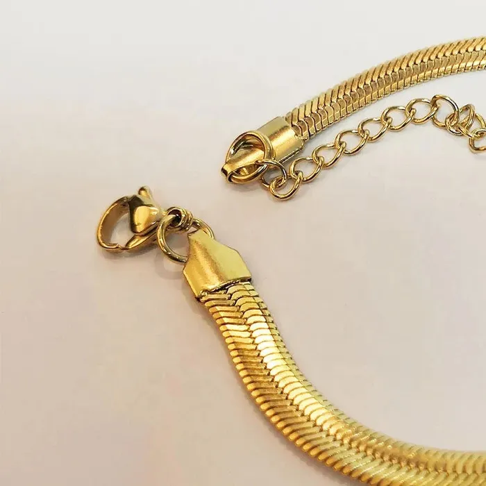Bracelets 18K GoldFilled Herringbone Bracelet Jewelvers Bracelets 18K GoldFilled Herringbone Bracelet Jewelvers