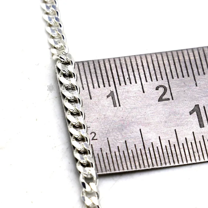 Bracelets 3mm 925 sterling silver handmade amazing flat plain chain bracelet flexible unisex bracelet jewelry from Rajasthan india sbr724 TRIBAL ORNAMENTS