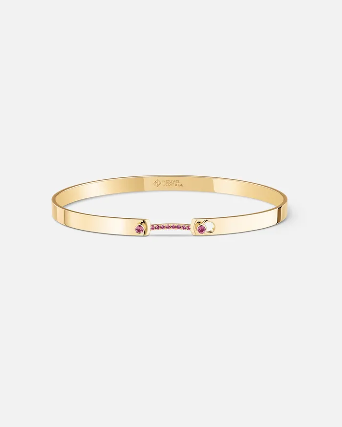 Bracelets Mood Baby Pink Mood Bangle in Yellow Gold Bracelets Mood Baby Pink Mood Bangle in Yellow Gold