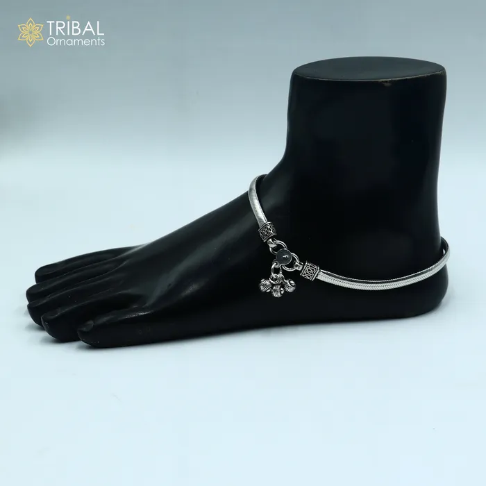 Bracelets TRIBAL ORNAMENTS 105 925 sterling silver handmade stylish chain anklets foot bracelet ankle bracelet belly dance jewelry ank713 Bracelets TRIBAL ORNAMENTS 105 925 sterling silver handmade stylish chain anklets foot bracelet ankle bracelet belly dance jewelry ank713