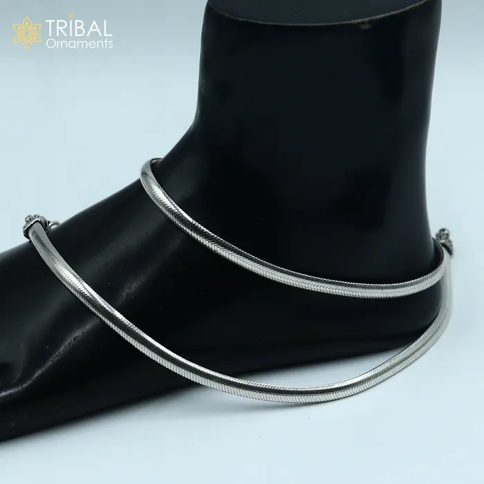 Bracelets TRIBAL ORNAMENTS 105 925 sterling silver handmade stylish chain anklets foot bracelet ankle bracelet belly dance jewelry ank713 Bracelets TRIBAL ORNAMENTS 105 925 sterling silver handmade stylish chain anklets foot bracelet ankle bracelet belly dance jewelry ank713